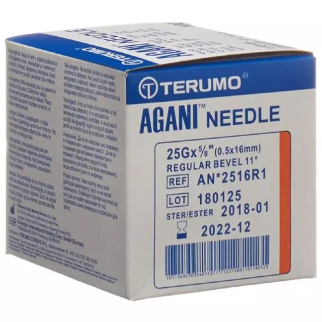 Terumo Agani Einmalkanulen 25г 0.5x16мм Orange 100 штук Terumo Agani Einmalkanulen 25г 0.5x16мм Orange 100 штук
