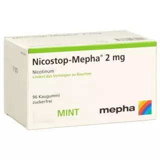 Никостоп Мефа мята 2 мг 96 жевательных пастилок