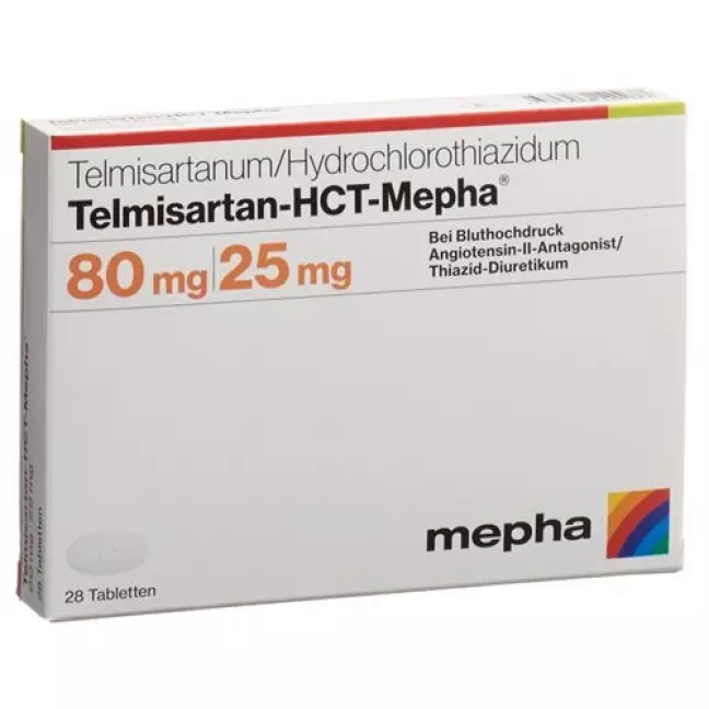 Телмисатран ГХТ Мефа 80/25 мг 98 таблеток