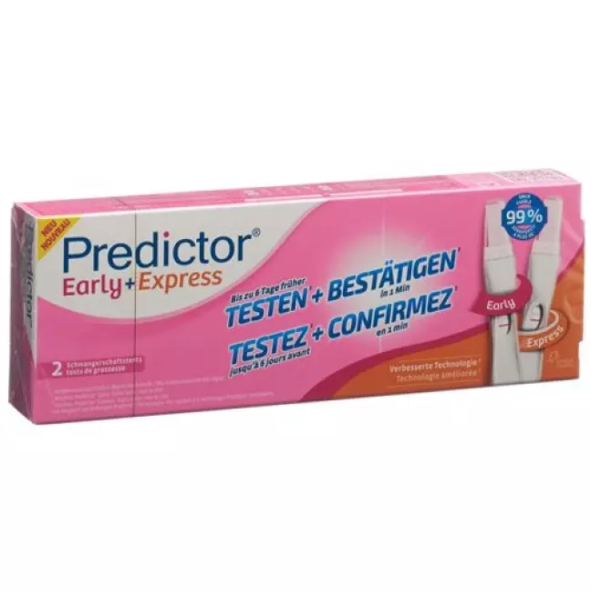 Predictor Early+express Schwangerschaft Test 2 штуки Predictor Early+express Schwangerschaft Test 2 штуки