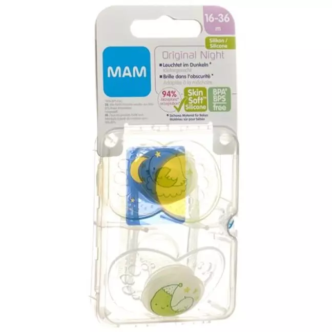 Mam Night Nuggi Sili 16-36m Spez Kol Girl 2 штуки Mam Night Nuggi Sili 16-36m Spez Kol Girl 2 штуки