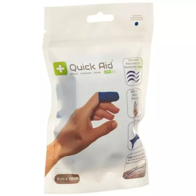 Quick Aid пластырей 6x100см Latexfrei Blau Quick Aid пластырей 6x100см Latexfrei Blau