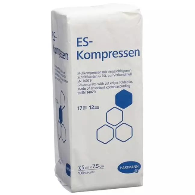 Hartmann Es Kompressen 12-fach 7.5x7.5см 100 штук Hartmann Es Kompressen 12-fach 7.5x7.5см 100 штук