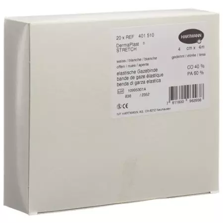 Dermaplast Stretch марлевый бинт Weiss 4смx4m 20 штук Dermaplast Stretch марлевый бинт Weiss 4смx4m 20 штук