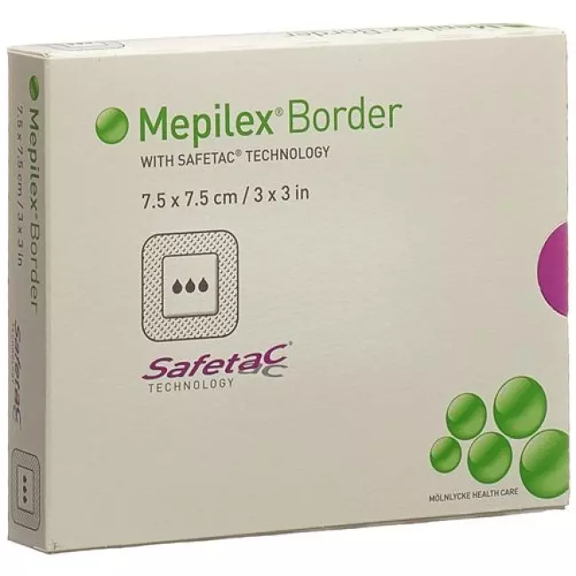 Mepilex Border Schaumverband 7.5x7.5см Silik 5 штук Mepilex Border Schaumverband 7.5x7.5см Silik 5 штук