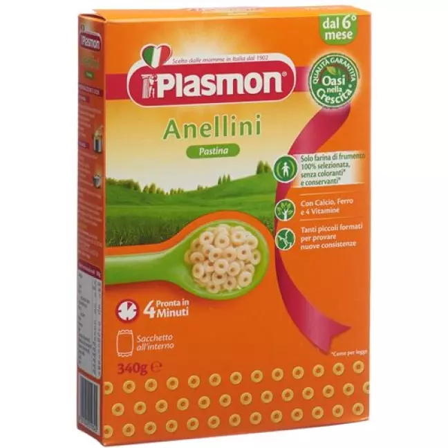 Plasmon Pastina Anellini 340г Plasmon Pastina Anellini 340г