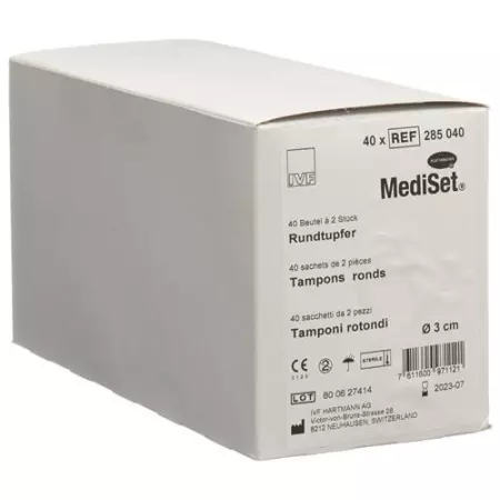 Mediset IVF Rundtupfer 3см стерильный 40 пакетиков 2 штуки Mediset IVF Rundtupfer 3см стерильный 40 пакетиков 2 штуки