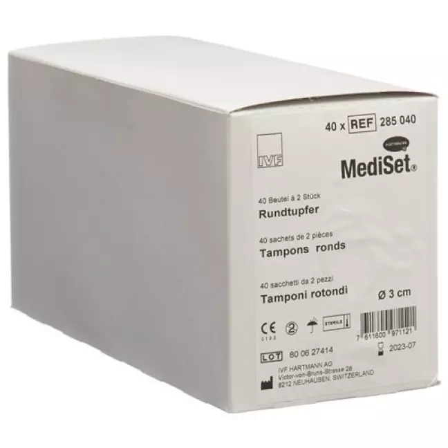 Mediset IVF Rundtupfer 3см стерильный 40 пакетиков 2 штуки Mediset IVF Rundtupfer 3см стерильный 40 пакетиков 2 штуки