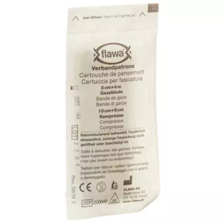 Flawa Verbandpatrone 8x10см+4мX8см Steril