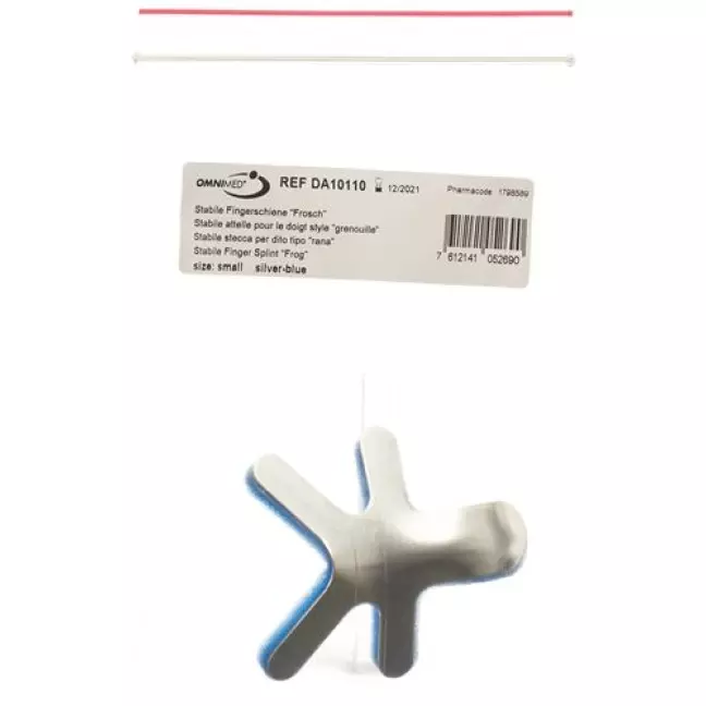 Omnimed Dalco Frog Fingerschiene размер S Silber Blau Omnimed Dalco Frog Fingerschiene размер S Silber Blau