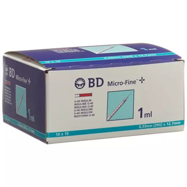 BD Microfine+ U40 Insulin Spritze 100x 1мл BD Microfine+ U40 Insulin Spritze 100x 1мл