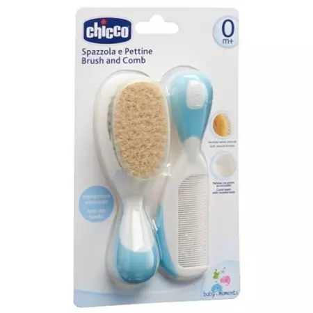 Chicco Kamm und Burste Naturborsten Light 0m+ Chicco Kamm und Burste Naturborsten Light 0m+