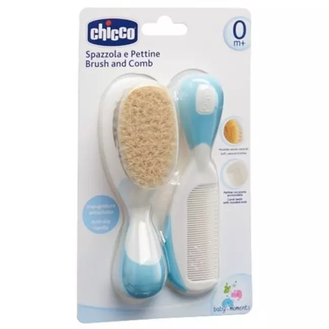 Chicco Kamm und Burste Naturborsten Light 0m+ Chicco Kamm und Burste Naturborsten Light 0m+