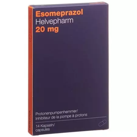 Esomeprazol Helvepharm 20 mg 14 Kaps Esomeprazol Helvepharm 20 mg 14 Kaps