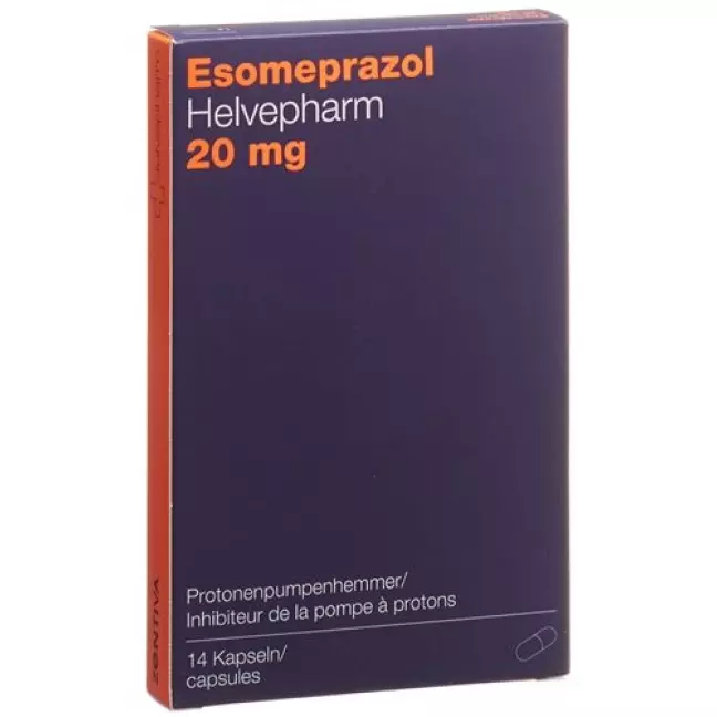 Esomeprazol Helvepharm 20 mg 14 Kaps Esomeprazol Helvepharm 20 mg 14 Kaps