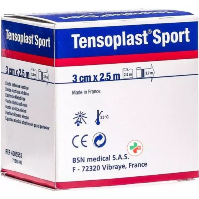 Tensoplast Sport эластичный бинт 3см x 2.5м Tensoplast Sport эластичный бинт 3см x 2.5м