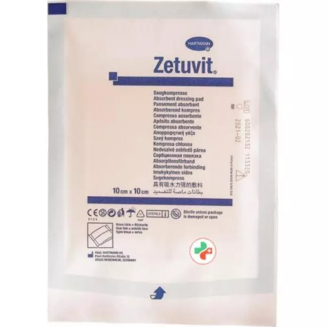 Zetuvit Absorptionsverband 10x10см Zetuvit Absorptionsverband 10x10см
