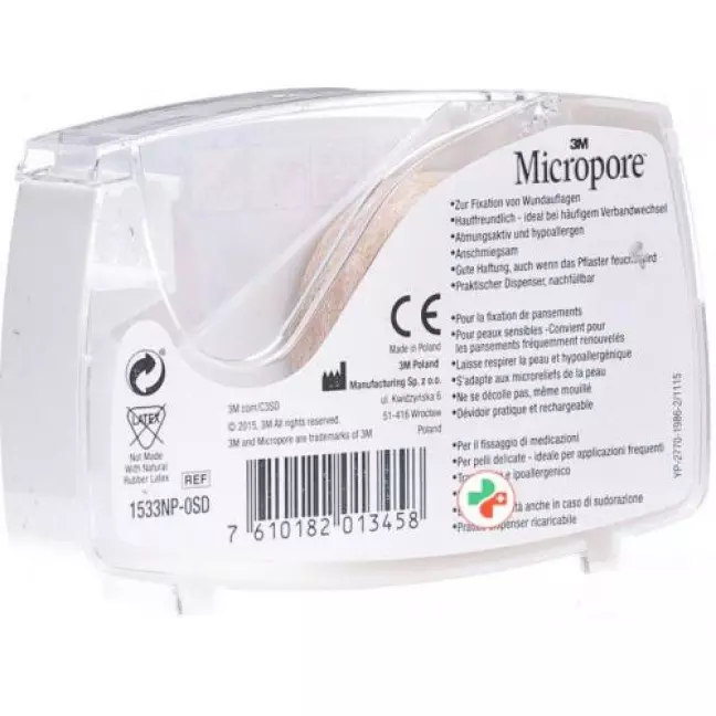 3M Micropore Vlies Heftpflaster mit диспенсер 12.5мм x 5m телесный цвет 3M Micropore Vlies Heftpflaster mit диспенсер 12.5мм x 5m телесный цвет