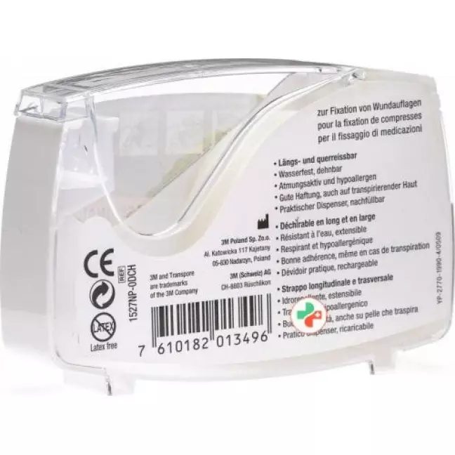 3M Transpore фиксирующий пластырь 12.5мм x 5m transparent