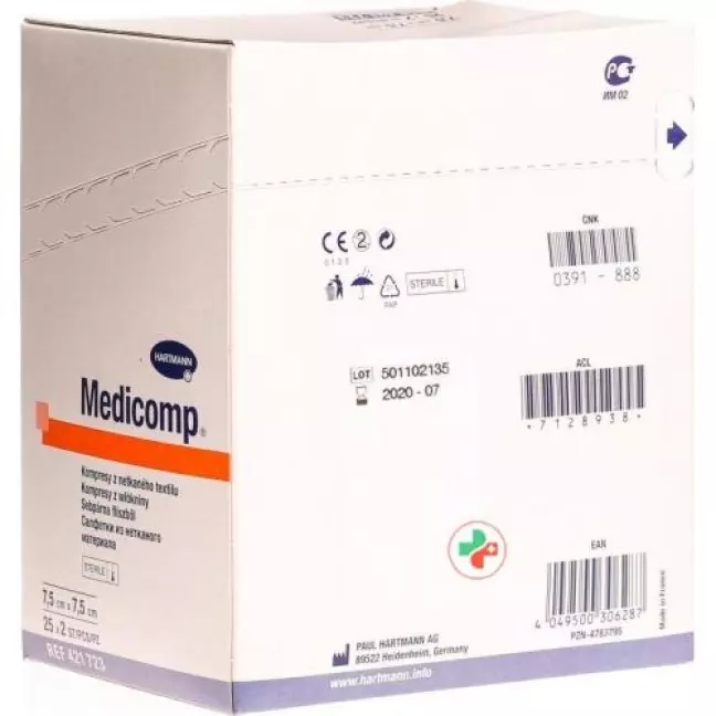 Medicomp Vlieskompressen 7.5x7.5см 25 пакетиков 2 штуки Medicomp Vlieskompressen 7.5x7.5см 25 пакетиков 2 штуки