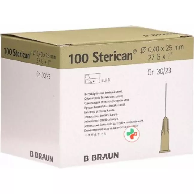 Sterican Nadel Dent 27г 0.4x25мм Grau 100 штук Sterican Nadel Dent 27г 0.4x25мм Grau 100 штук