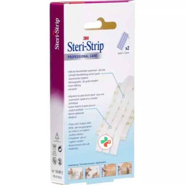 3M Steri Strip 6x75мм Weiss Verstarkt 2x 3 штуки 3M Steri Strip 6x75мм Weiss Verstarkt 2x 3 штуки