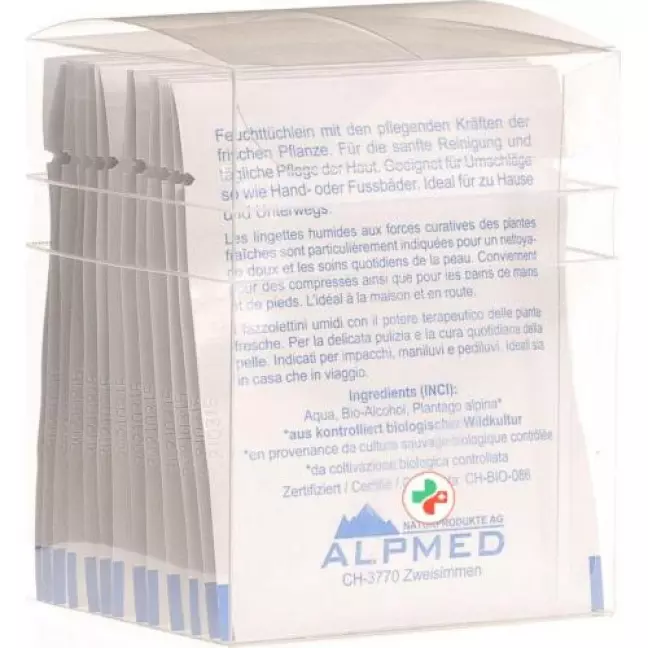 Alpmed Frischpflanzentuchlein Wegerich 13 штук Alpmed Frischpflanzentuchlein Wegerich 13 штук