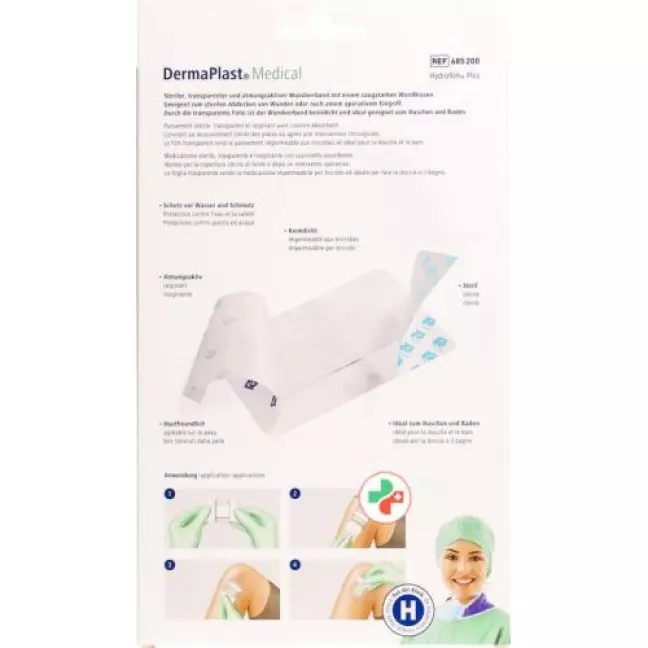 Dermaplast Medical Transparentverband 15x9см 5 штук Dermaplast Medical Transparentverband 15x9см 5 штук