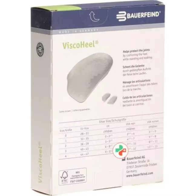 Viscoheel Fersenkissen Grosse 4 (44-47) 1 Paar Viscoheel Fersenkissen Grosse 4 (44-47) 1 Paar