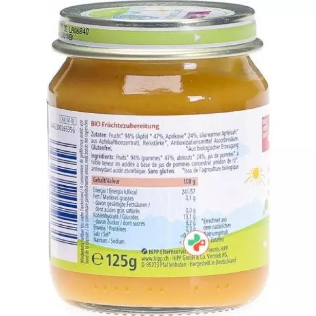 Hipp Apfel & Aprikose 4m (neu) 125г Hipp Apfel & Aprikose 4m (neu) 125г