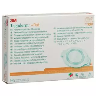3M Tegaderm + Pad 9x10.5см / Wundkissen 4.5x6см Oval 25 штук