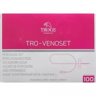 TROGE MEDICAL Perfusion Set Nadel 21G grün
