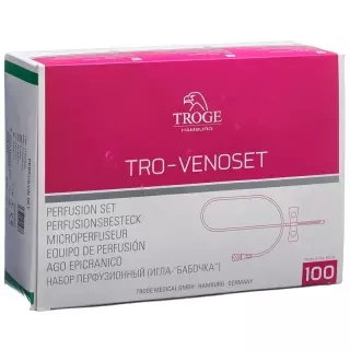 TROGE MEDICAL Perfusion Set Nadel 21G grün