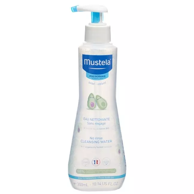 Чистящая жидкость MUSTELA без смывания и снятия кожицы.