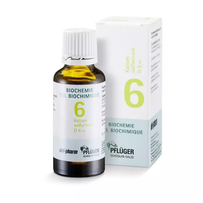 Pflueger Schussler Nr. 6 Kal Sulf капли D 6 30мл Pflueger Schussler Nr. 6 Kal Sulf капли D 6 30мл