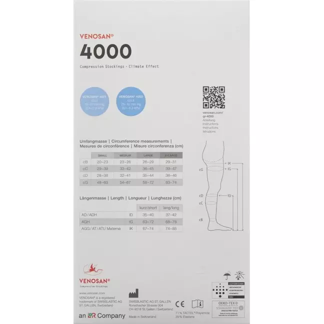 VENOSAN 4002 A-D KKL2 M с длинными резьбовыми соединениями, Мексика, 1 пара