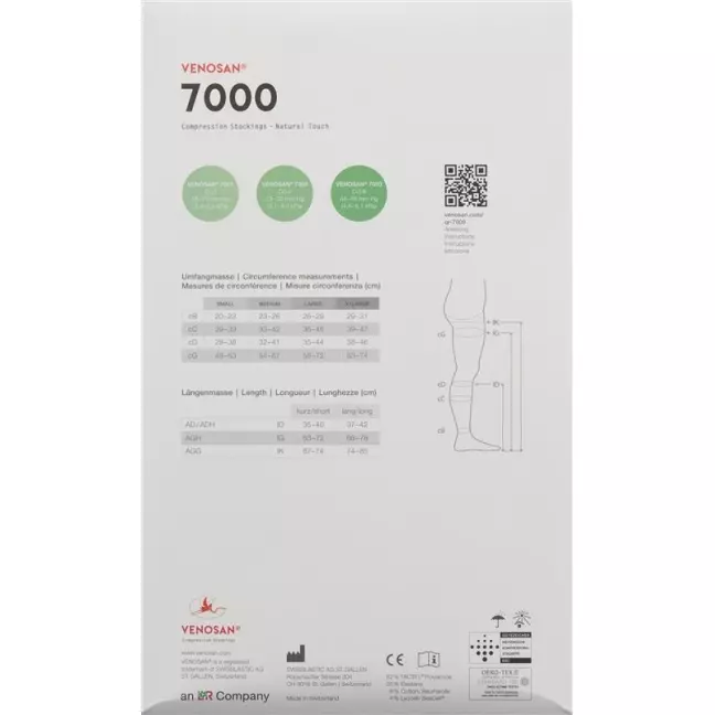 Venosan 7002 A-gh Kkl2 M Lang Off Hr Black 1 pair