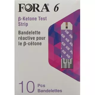 Тест-полоски Fora 6 на ?-кетоны 10 шт.
