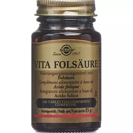 Solgar Vita таблетки фолиевой кислоты 100 шт.