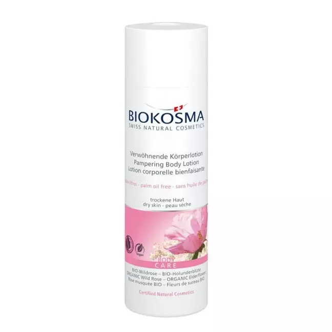 Biokosma успокаивающий лосьон для тела ORGANIC шиповник и ORGANIC бузина