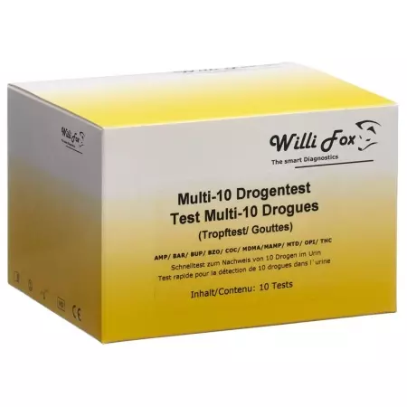 Willi Fox Drug Test Multi 10 drug urine dripping test 10 pcs