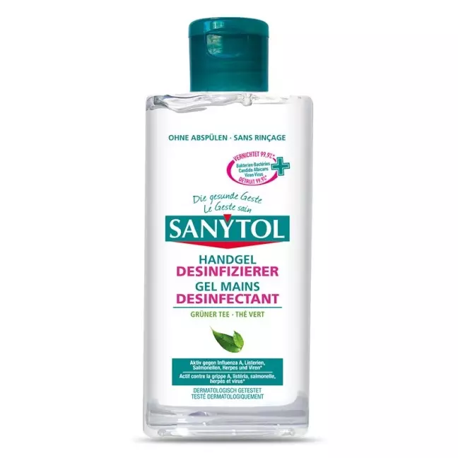 Sanytol Hand Desinfektionsgel Grüner Tee Flasche 75ml
