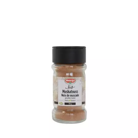 Morga Gewürz Muskatnuss Gemahlen Bio Glas 35g