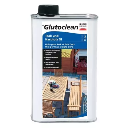 Glutoclean Бутылка масла из тикового и лиственного дерева 1 л